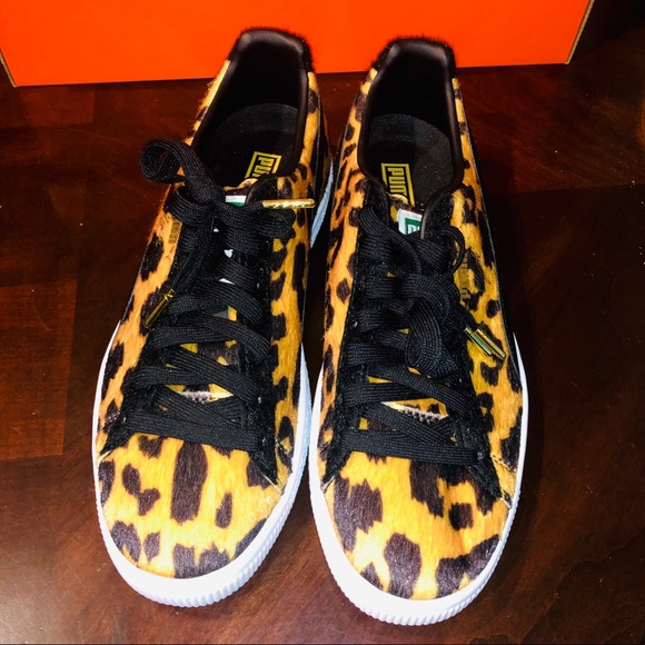 puma clyde leopard